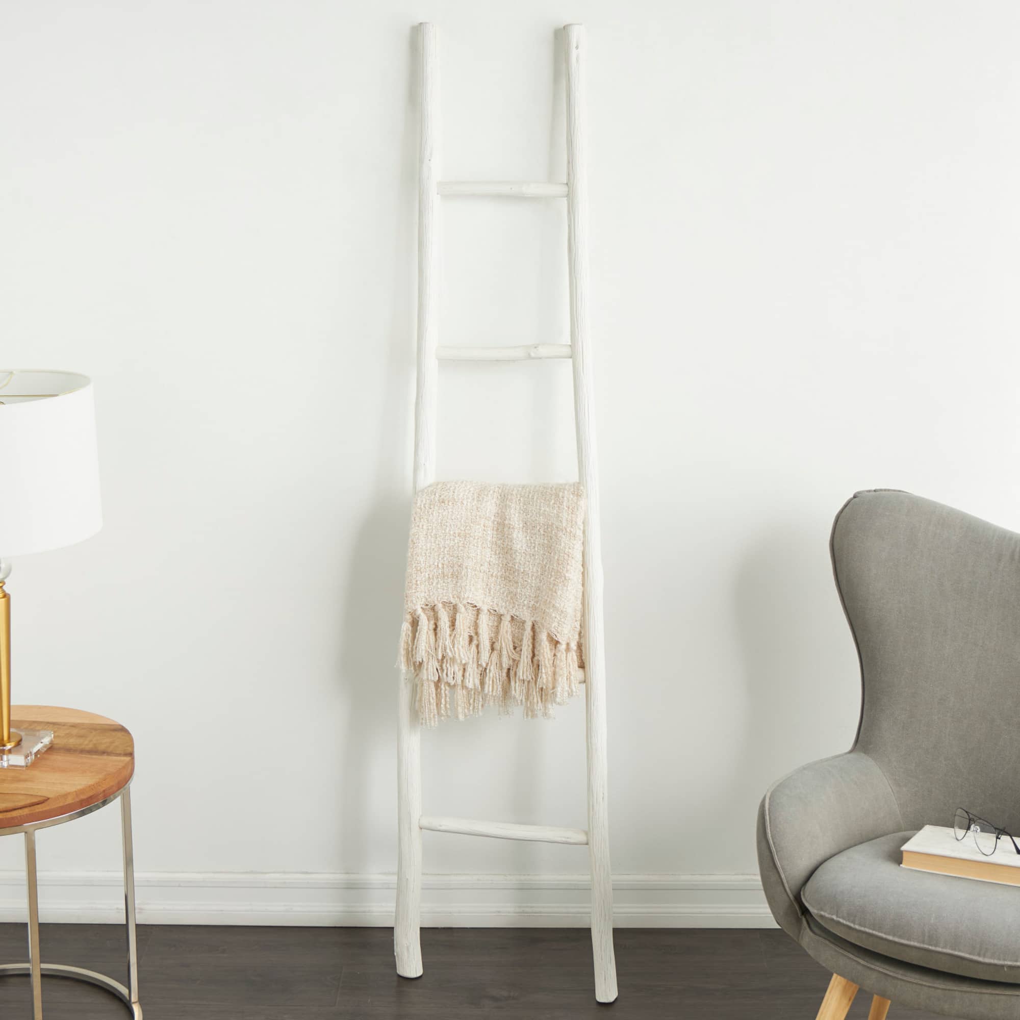 6ft. Handmade Slanted Wood Ladder